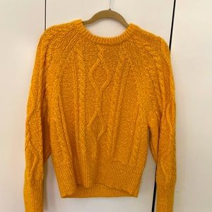 Yellow cable knit sweater - M GAP